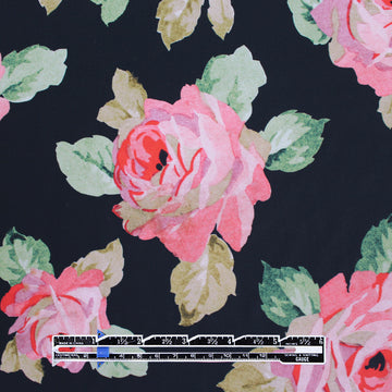 French 'night rose' printed knit swimwear .75 yds