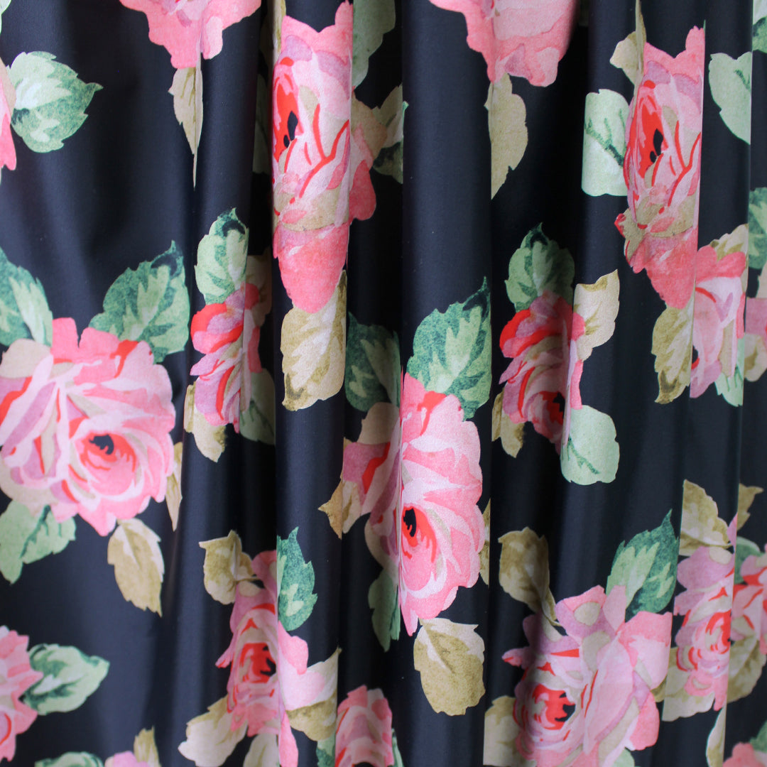 French 'night rose' printed knit swimwear .75 yds