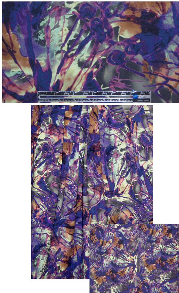 NY designer indigo abstract swimwear knit