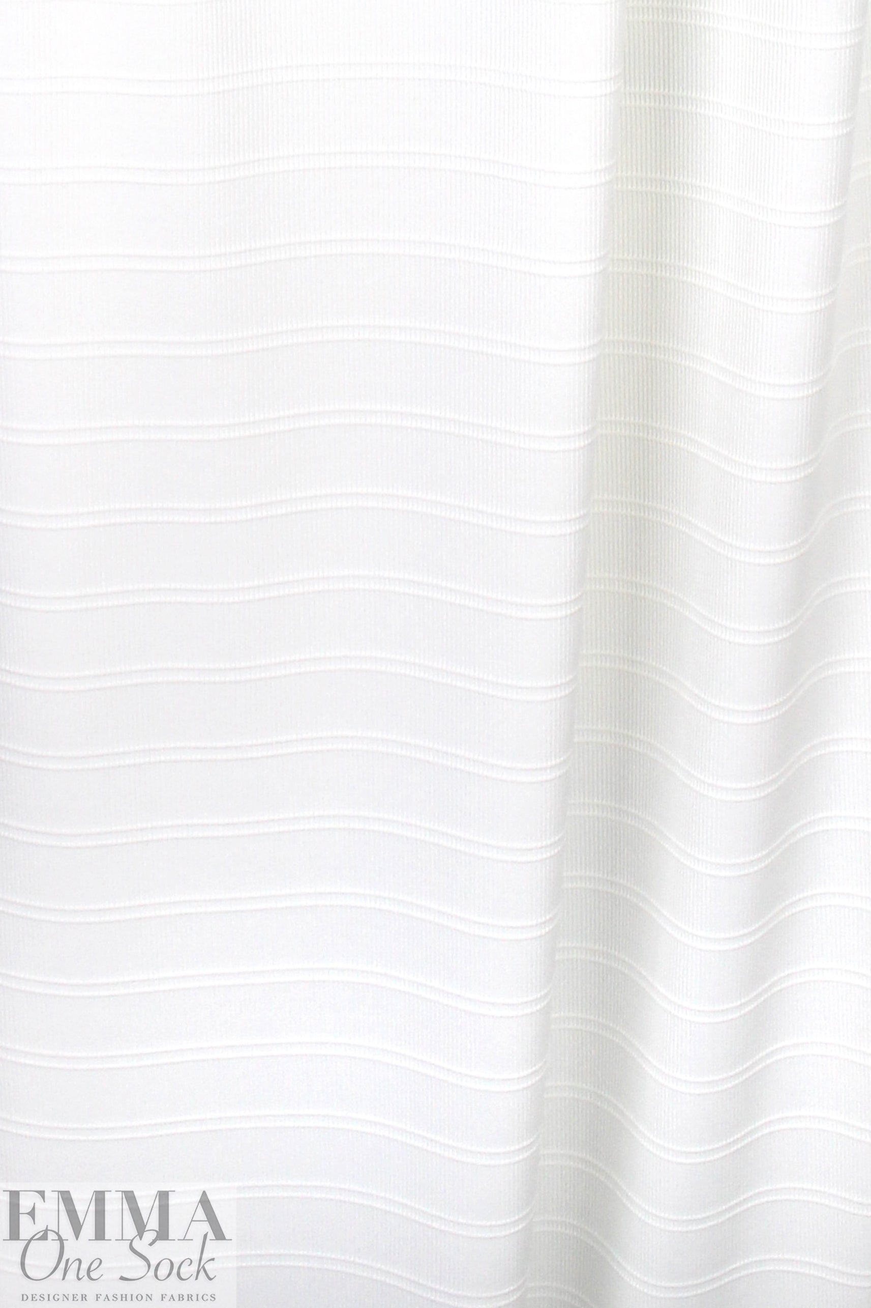 Text0llini creamy white double rib nylon swimwear 1.375 yds