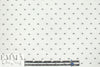 NY designer cotton swiss dot - black on white