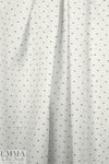 NY designer cotton swiss dot - black on white 3 yd