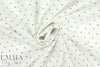 NY designer cotton swiss dot - black on white 1.875 yds Minor Flaw