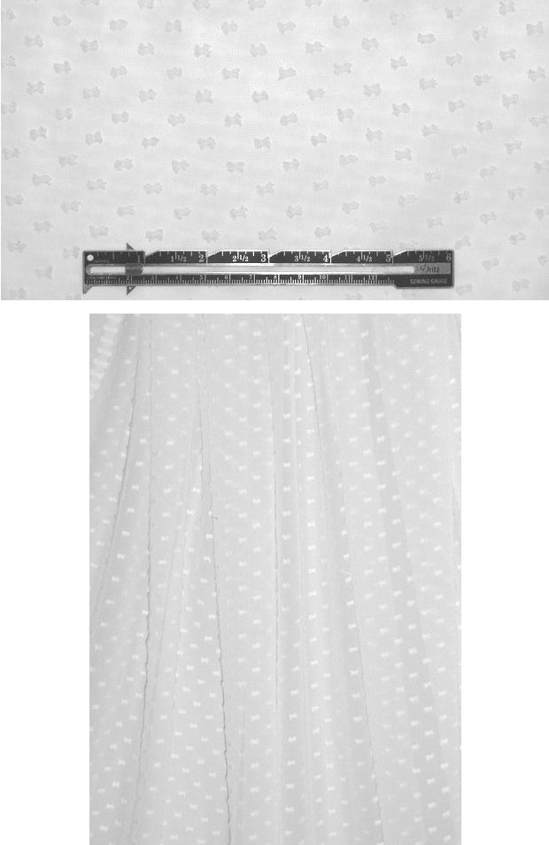 NY designer all cotton white swiss woven
