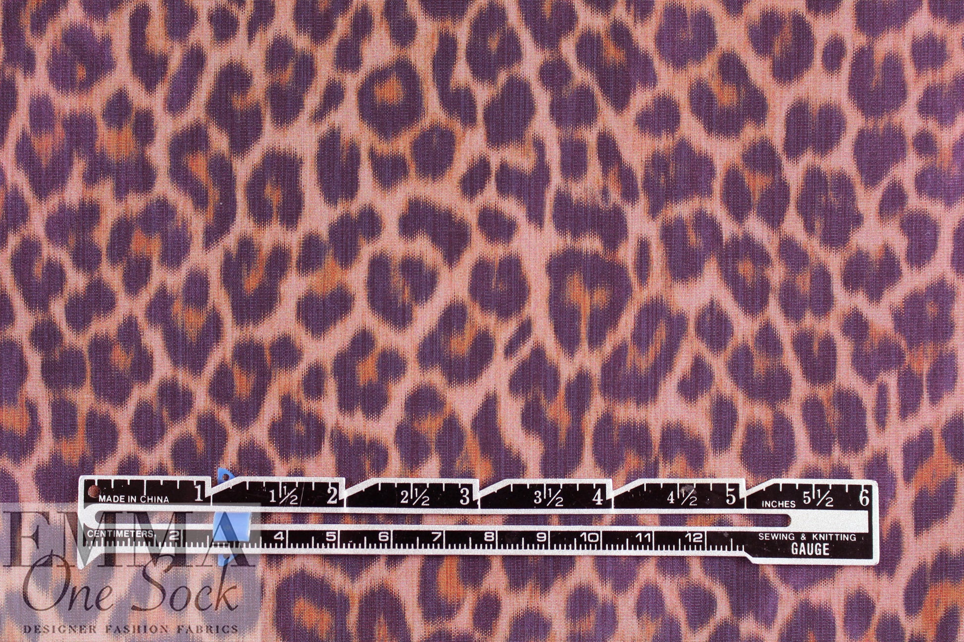 NY designer irridescent taffeta jacketwear - leopard