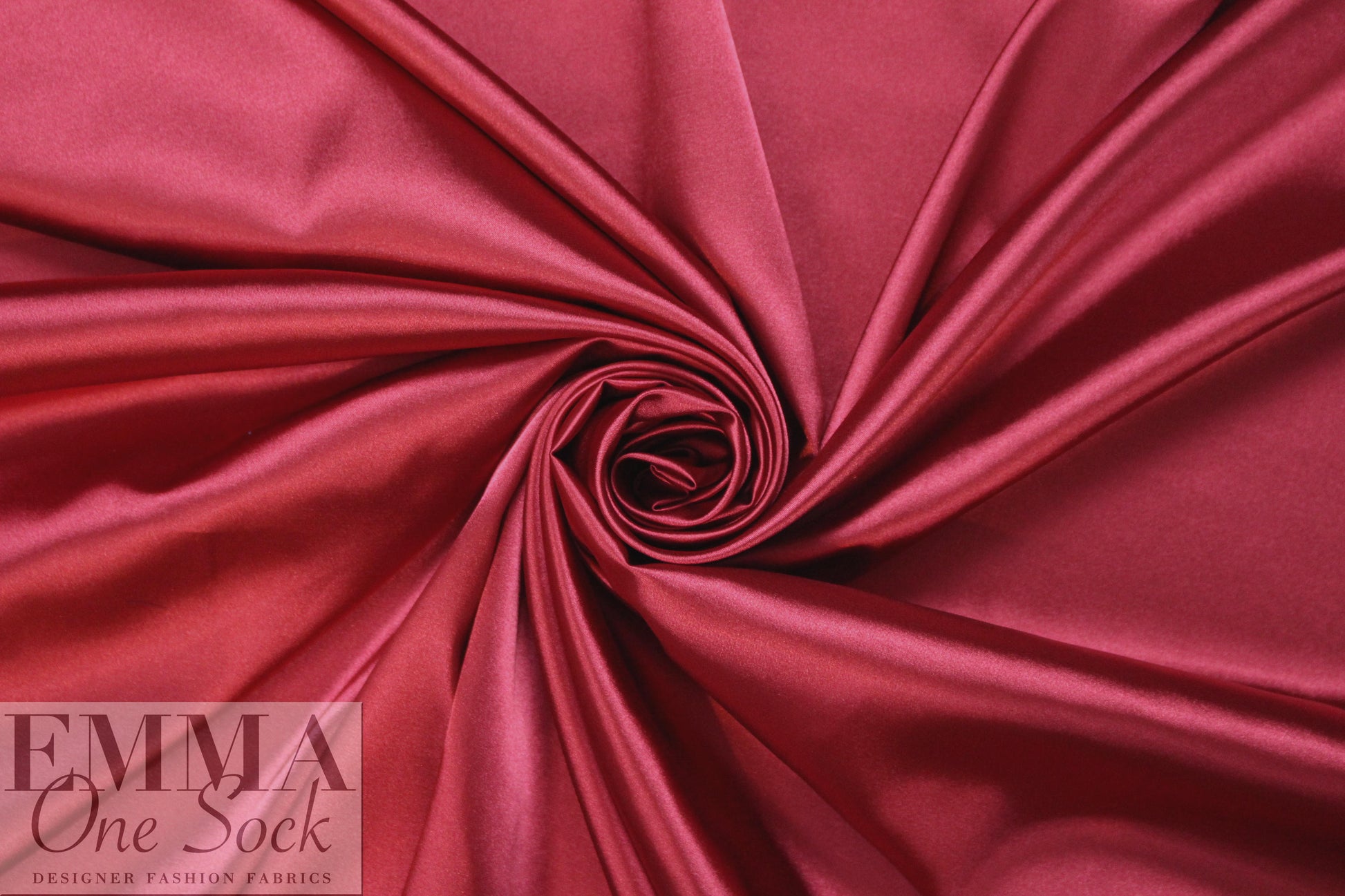 satin stretch woven lining - red raspberry 1.5 yds