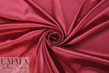 satin stretch woven lining - red raspberry 2.625 yd