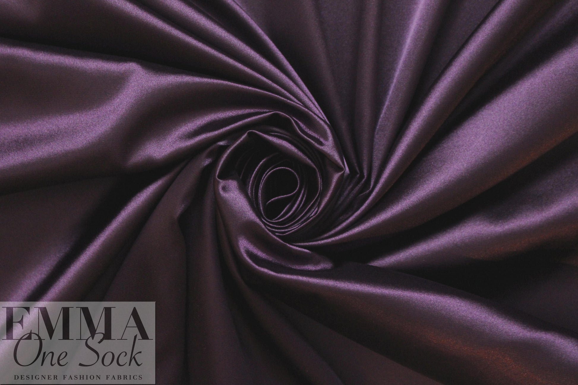 satin stretch woven lining - plum violet 1 yard