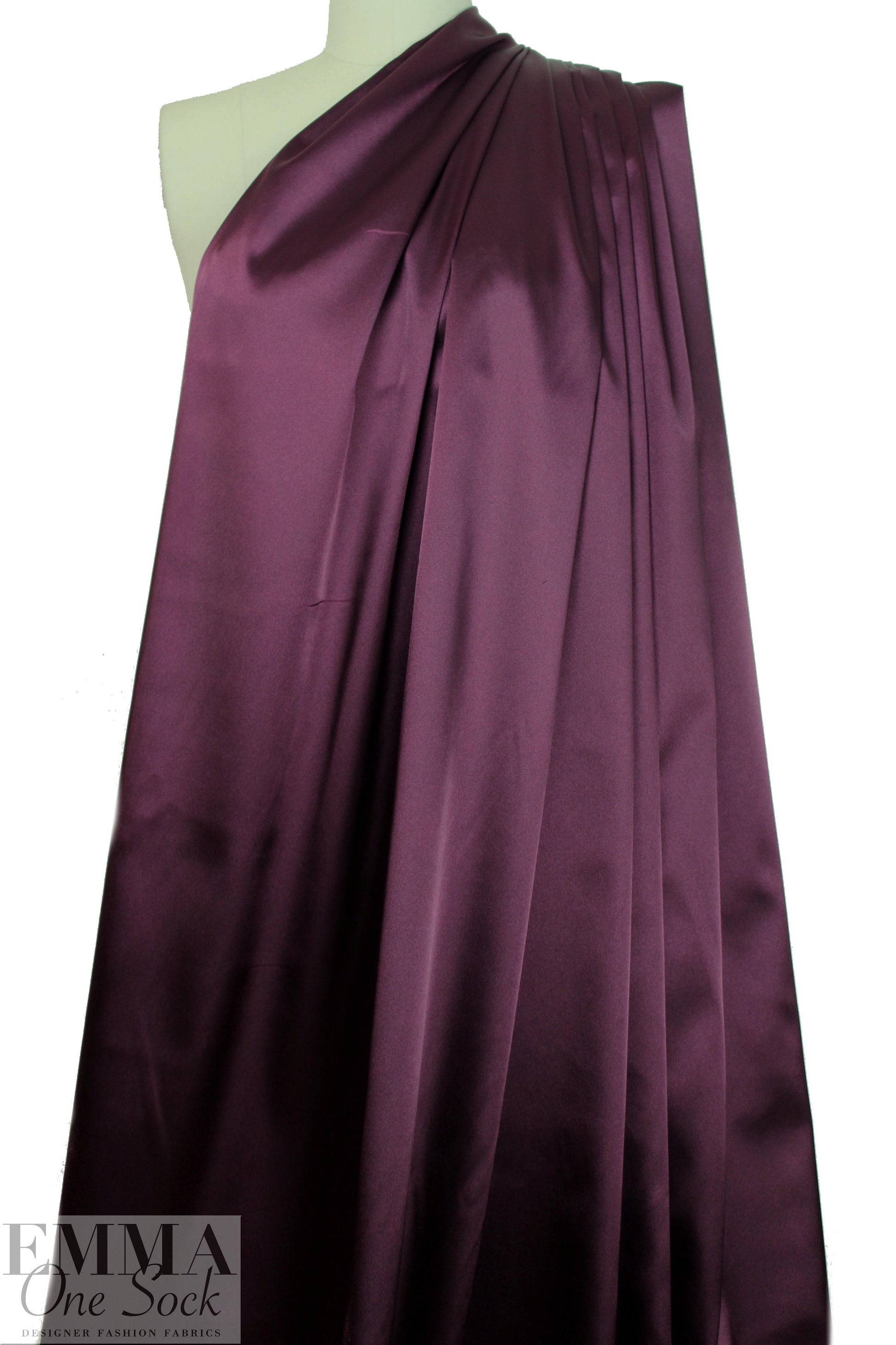 satin stretch woven lining - wine 2.25 yds