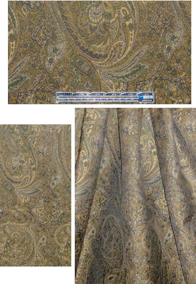 French wool/cotton paisley tapestry brocade
