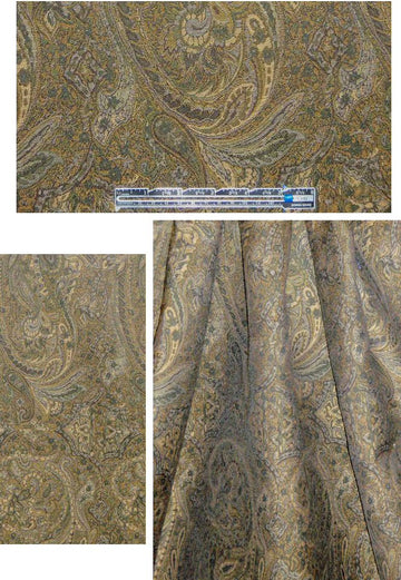 French wool/cotton paisley tapestry brocade