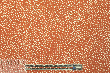 printed drapey rayon twill woven - terracotta dot 1.5 yd