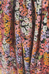printed drapey rayon twill woven - floral clusters 1.5 yd