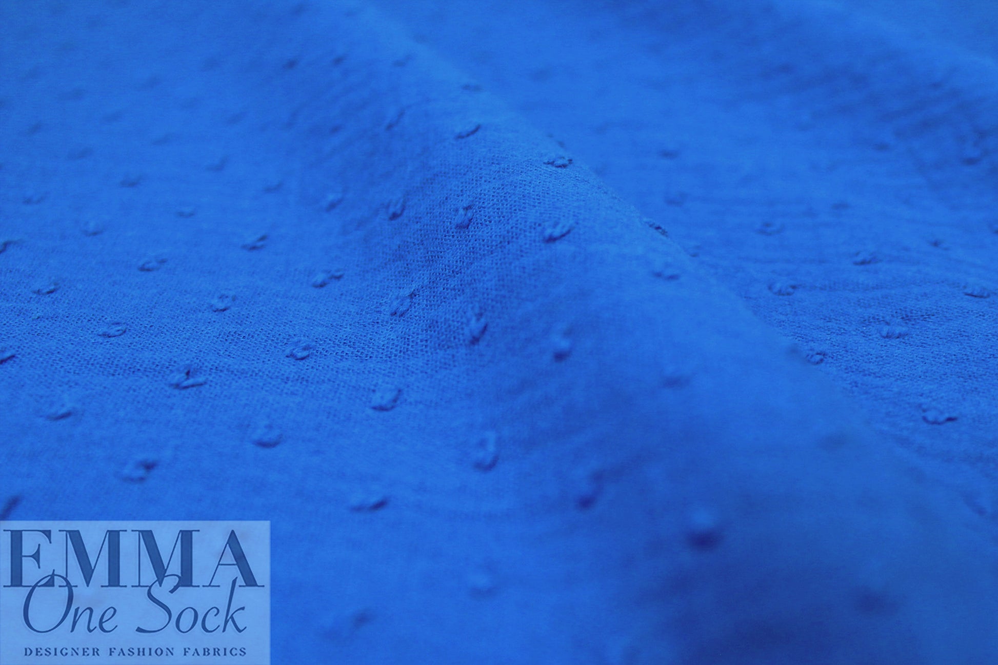 textured cotton 'swiss dot' double gauze - cobalt .625 yds