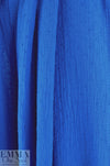 textured cotton 'swiss dot' double gauze - cobalt 1 yard