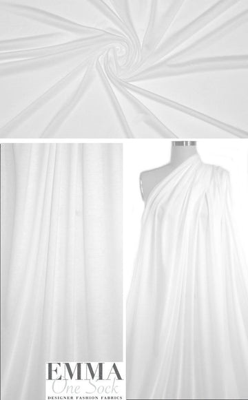 soft and drapey 100% lyocell jersey - white 1.25 yds