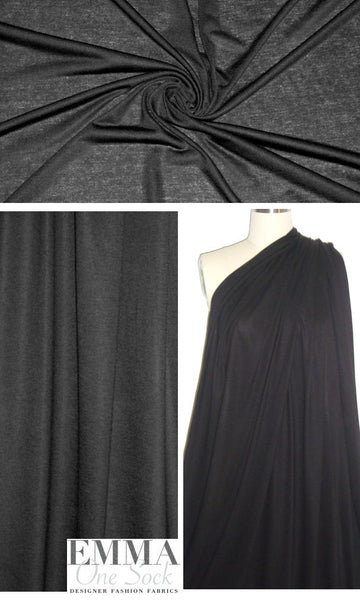 soft and drapey 100% lyocell jersey - black 1.5 yd