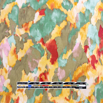'labradorite' printed Tencel blend voile - amber/jade 1.5 yd