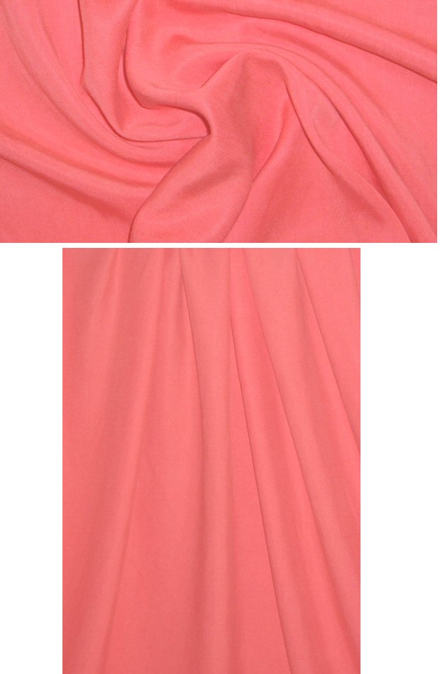 Tahari drapey tencel twill - coral red 1.4 yd