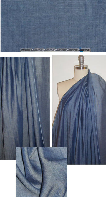 100% tencel light and drapey denim - indigo blue 1.625 yds