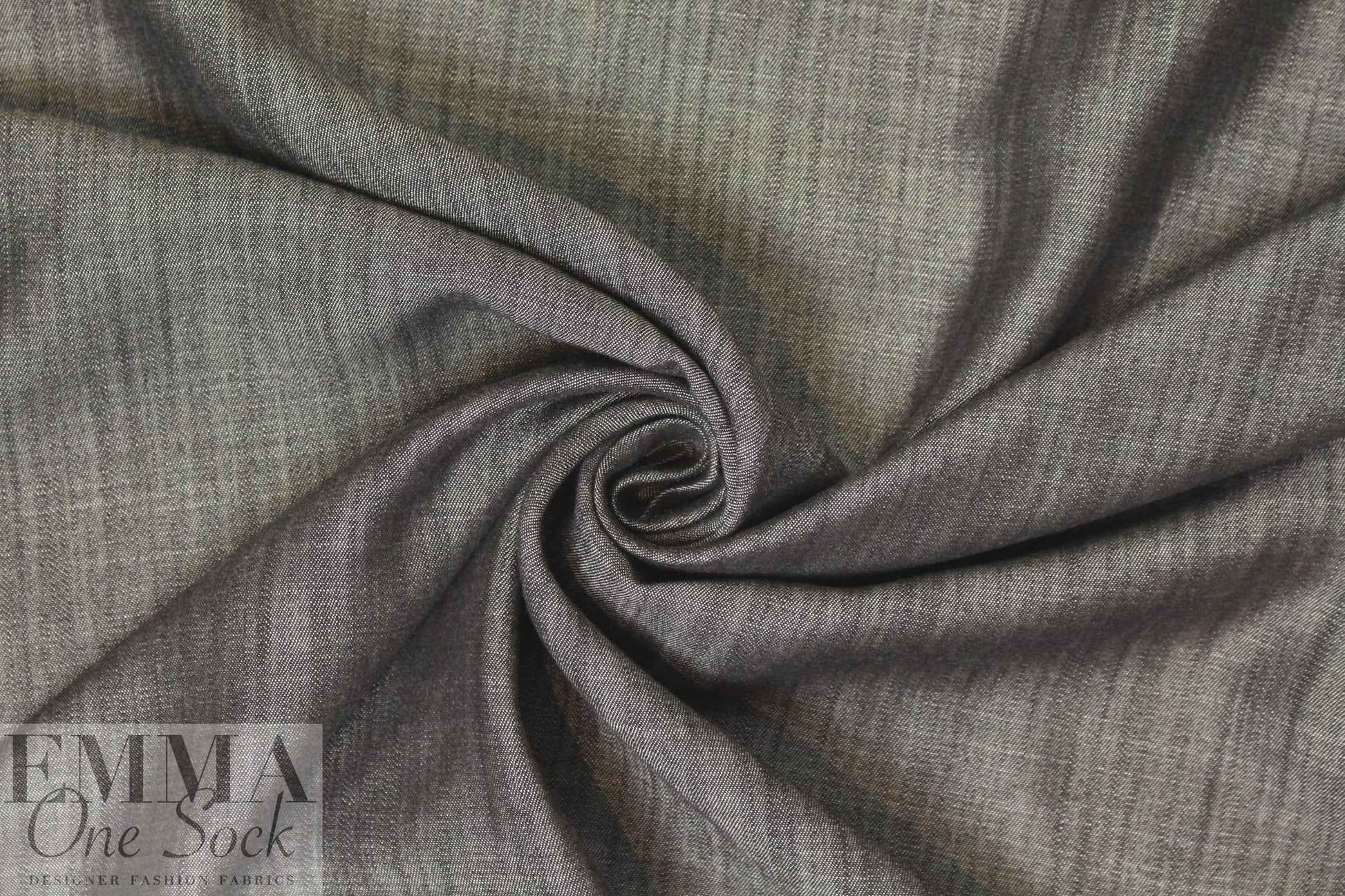 100% tencel light and drapey denim - black .5 yds