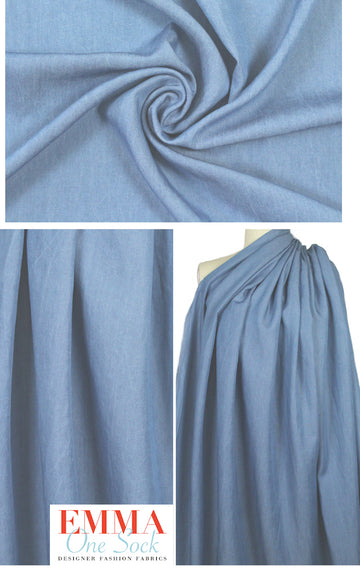 NY designer lightweight tencel denim - bleach
