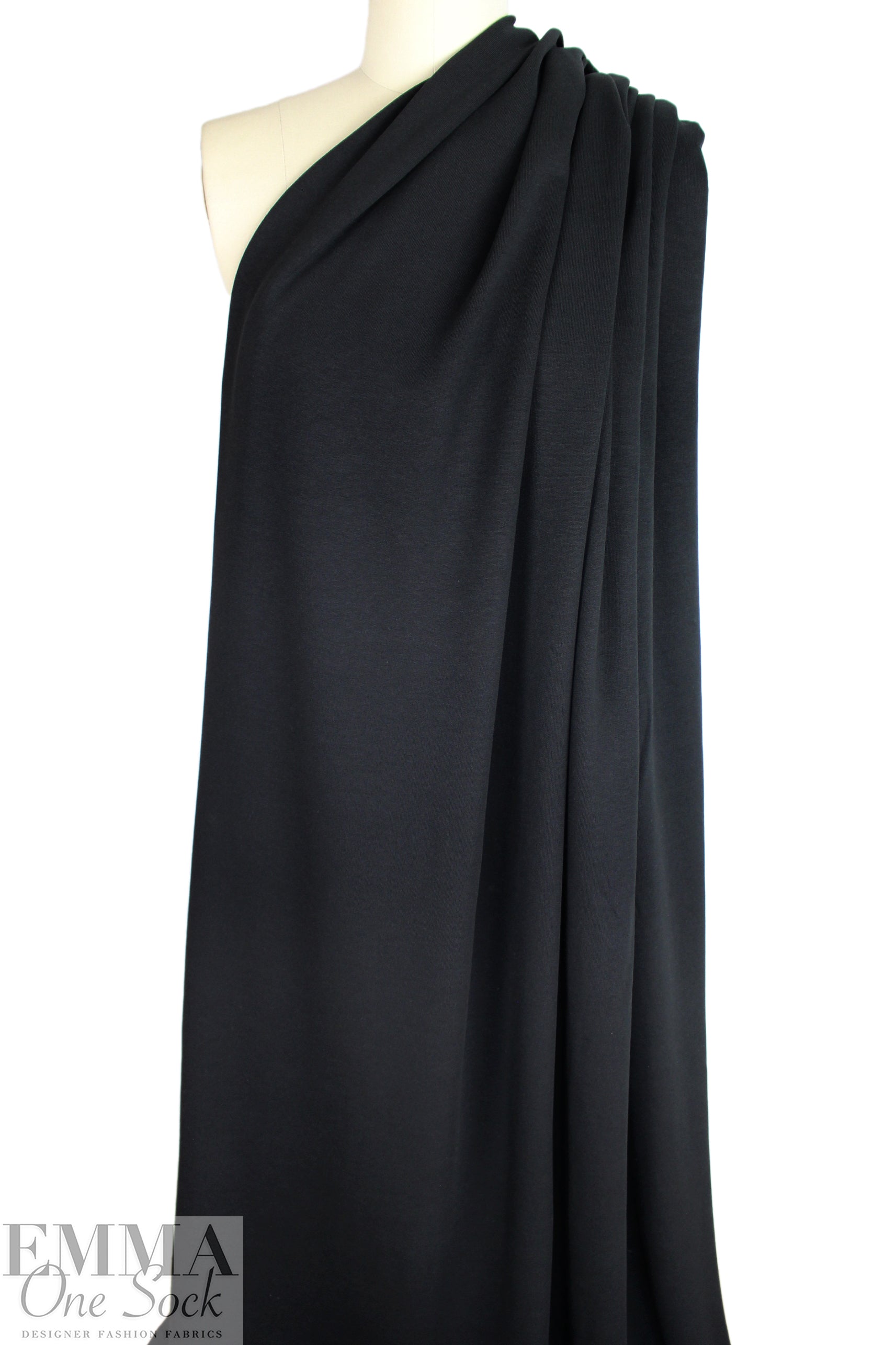 organic cotton/Tencel knitted terry - black Oeko-Tex certified 1.75 yd