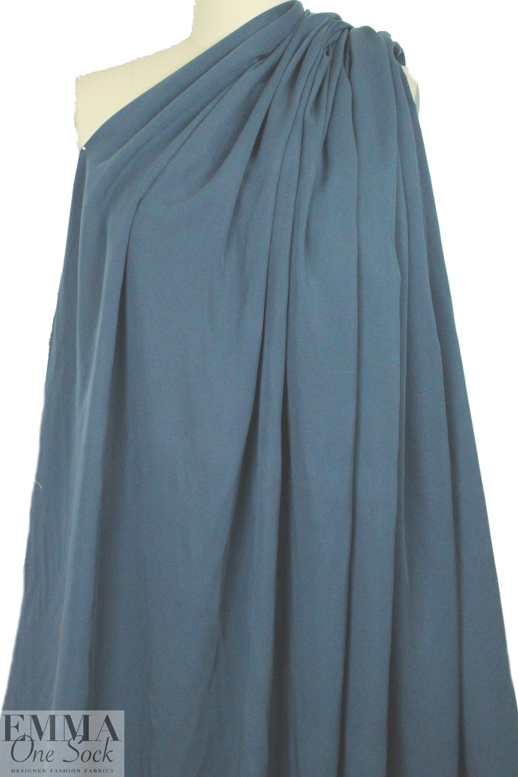 lyocell tencel twill - bluestone