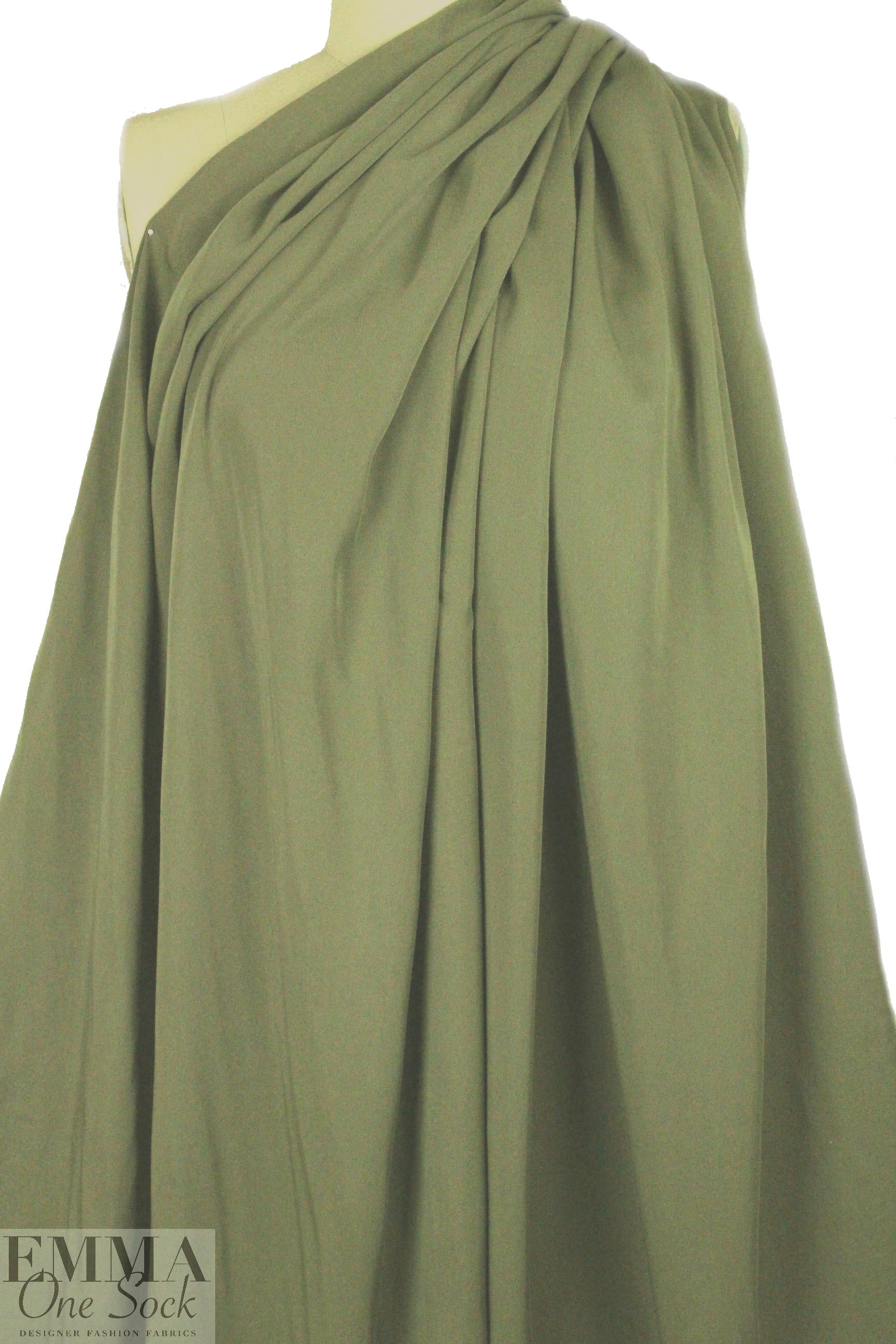 lyocell tencel twill - khaki-sage 1.25 yds