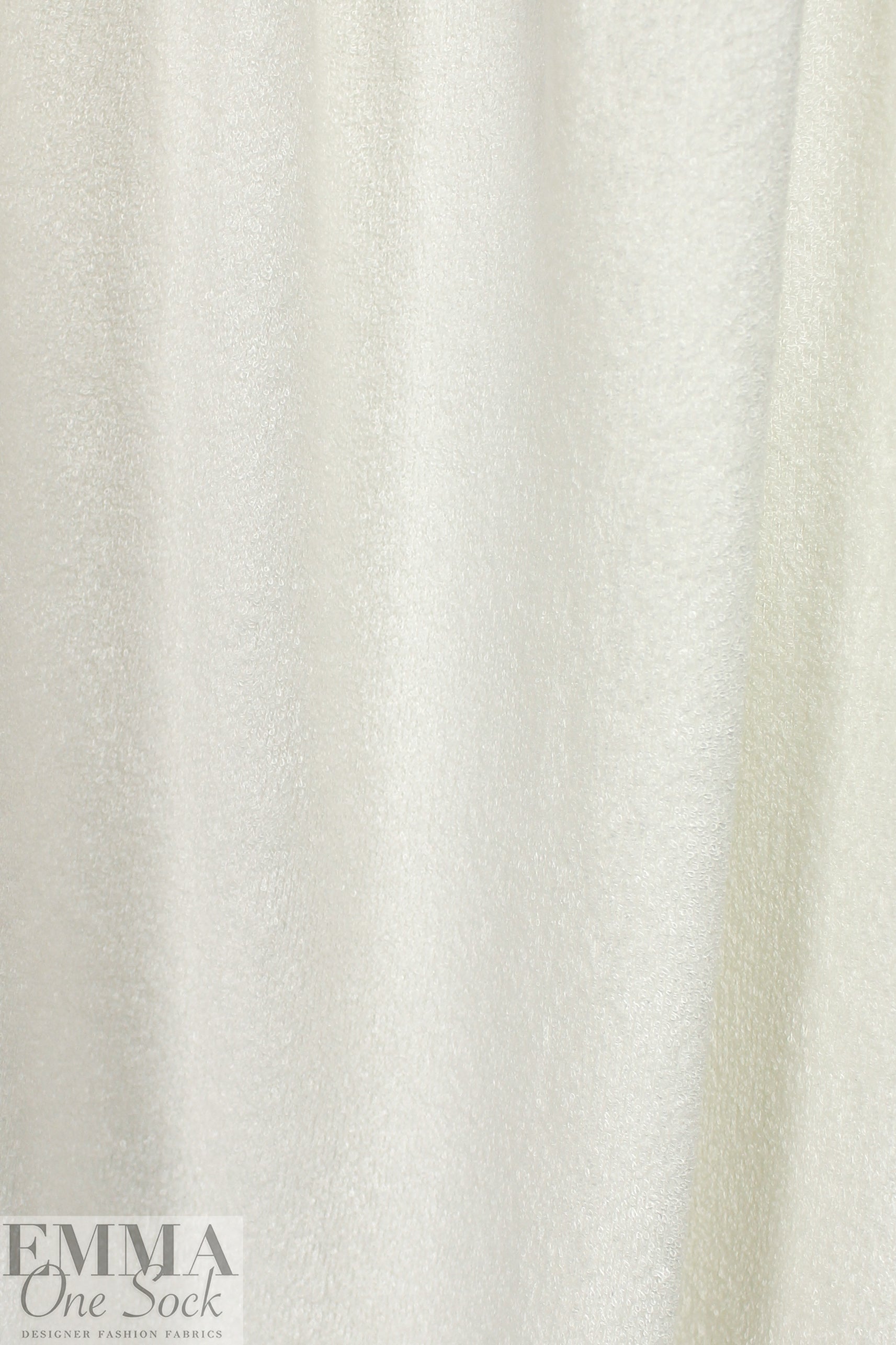 bamboo double knitted terry - soft white 1.875 yd
