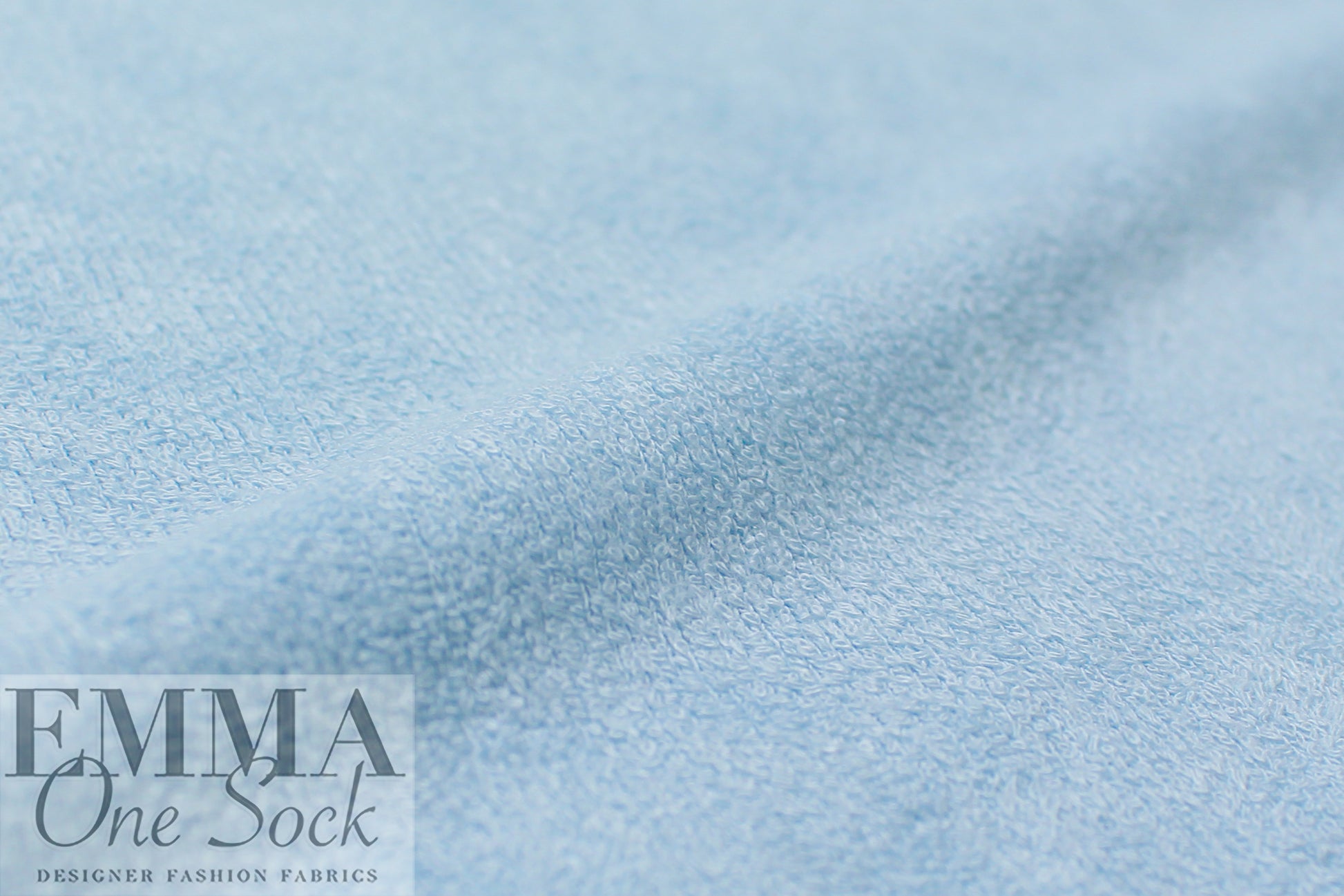 bamboo double knitted terry - soft blue 1.875 yd
