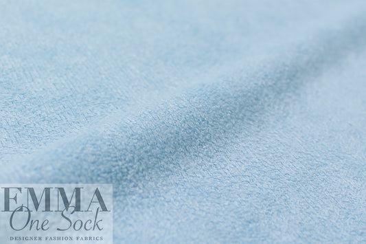 bamboo double knitted terry - soft blue 1.875 yd