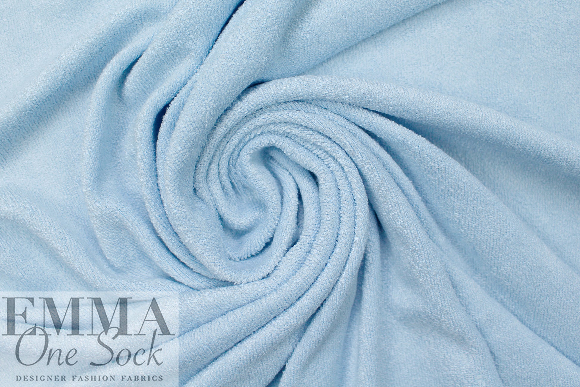 bamboo double knitted terry - soft blue 1.875 yd