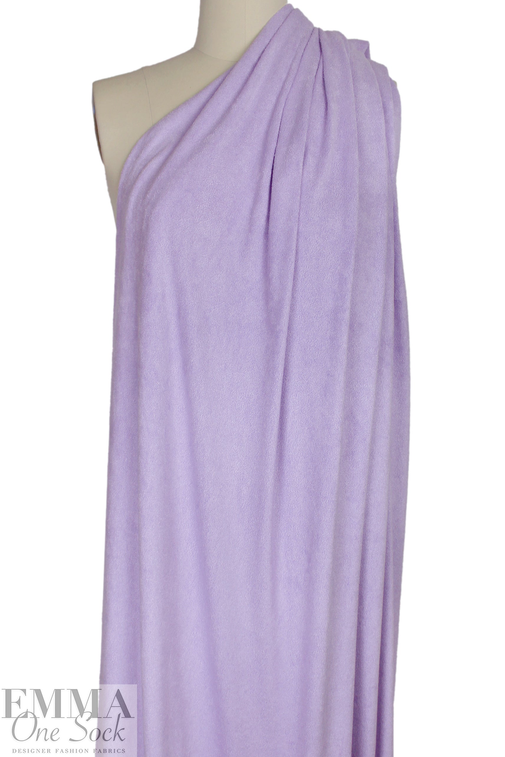 bamboo double knitted terry - lilac 3 yd