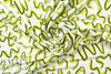limeade graffiti bamboo/cotton Oeko-Tex French terry knit 1 yard