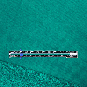 recycled cotton French terry knit, Oeko-Tex cert. - teal 1.5 yds