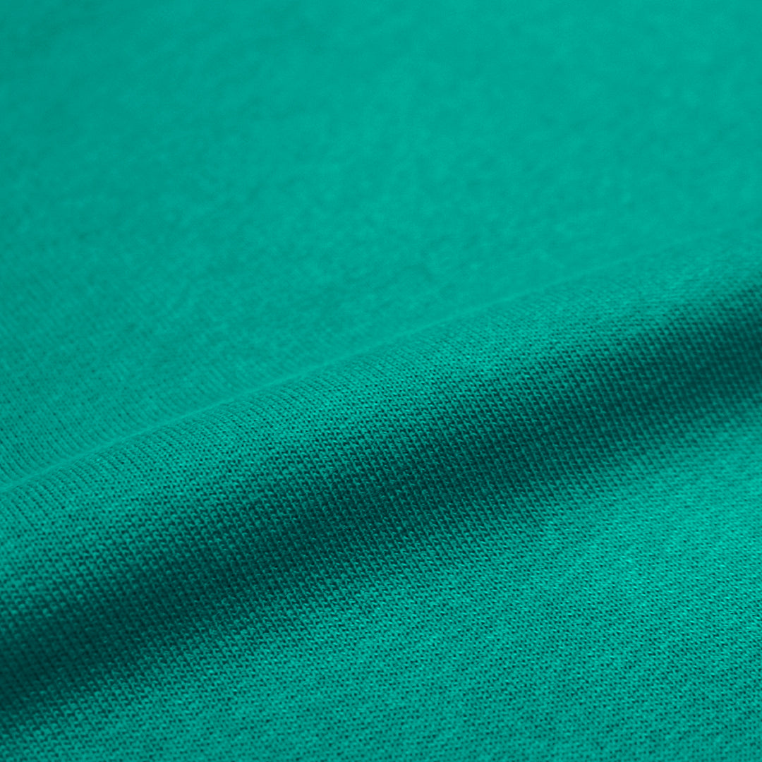 recycled cotton French terry knit, Oeko-Tex cert. - teal