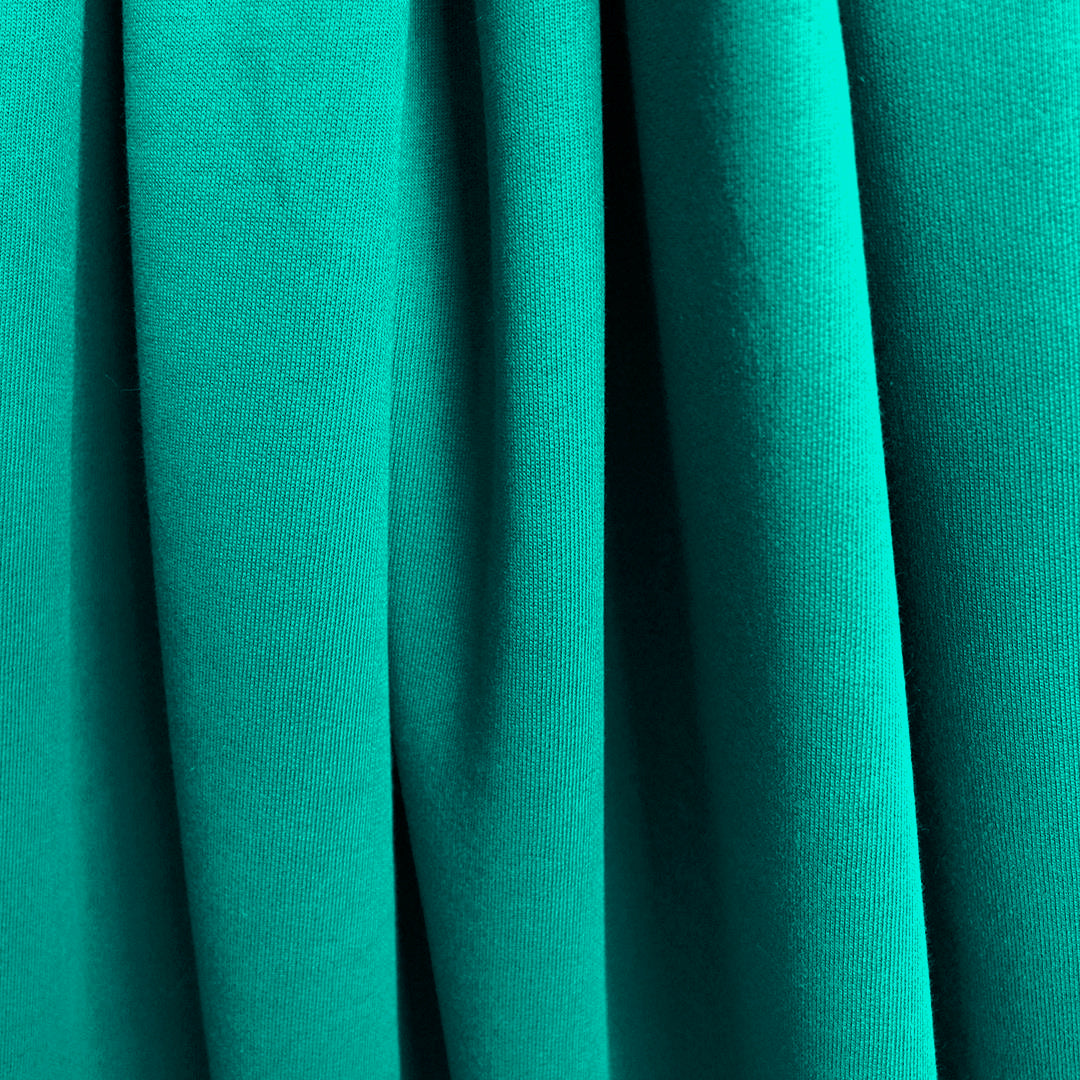 recycled cotton French terry knit, Oeko-Tex cert. - teal 1.5 yds