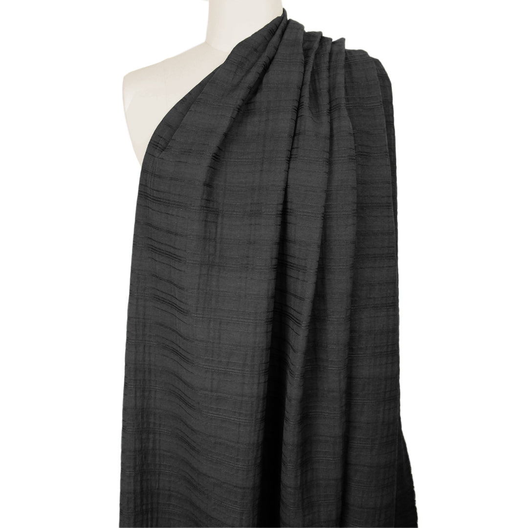 Italian fine textured cotton woven - black 2 yd