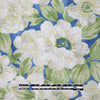 Italian textured floral cotton woven - ocean blue 1.5 yd