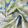 Italian textured floral cotton woven - ocean blue .625 yds