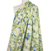 Italian textured floral cotton woven - ocean blue .625 yds