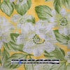 Italian textured floral print cotton woven - yellow-orange 1.75 yds
