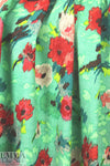 NY designer printed textured cotton flowery woven