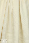 Italian linear graphic matelasse' knit - creamy ivory