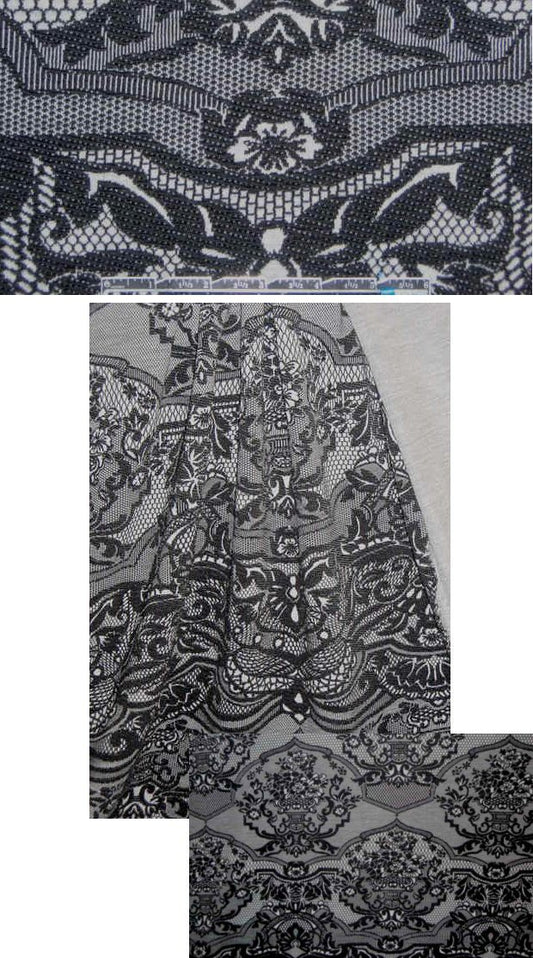 Italian textured 2-py doubleknit - scroll work