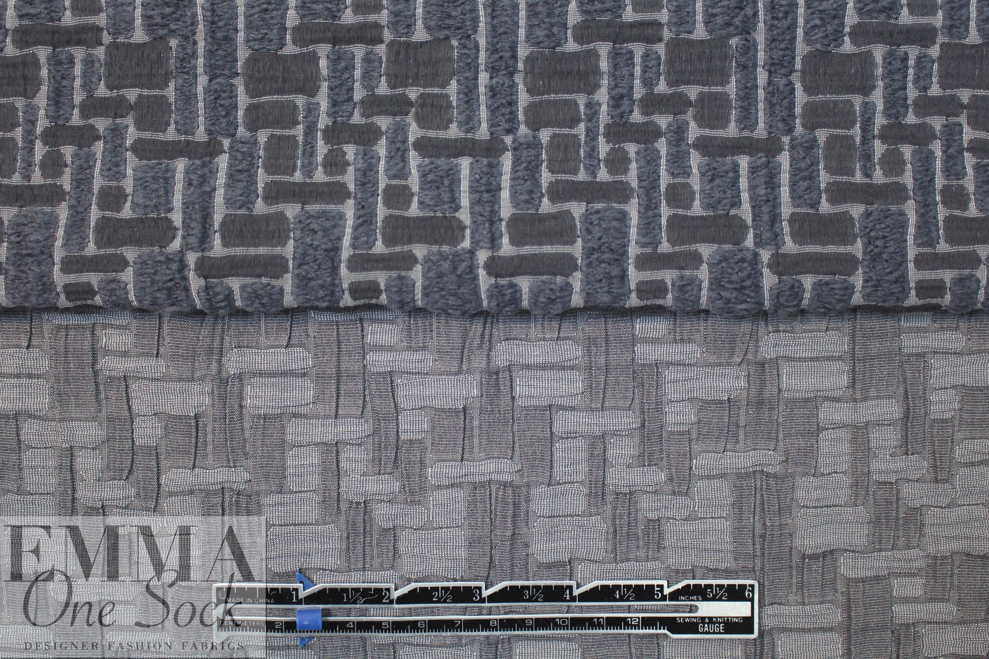 NY designer pewter basketweave texture jacquard knit