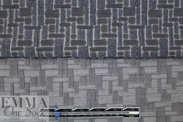 NY designer pewter basketweave texture jacquard knit