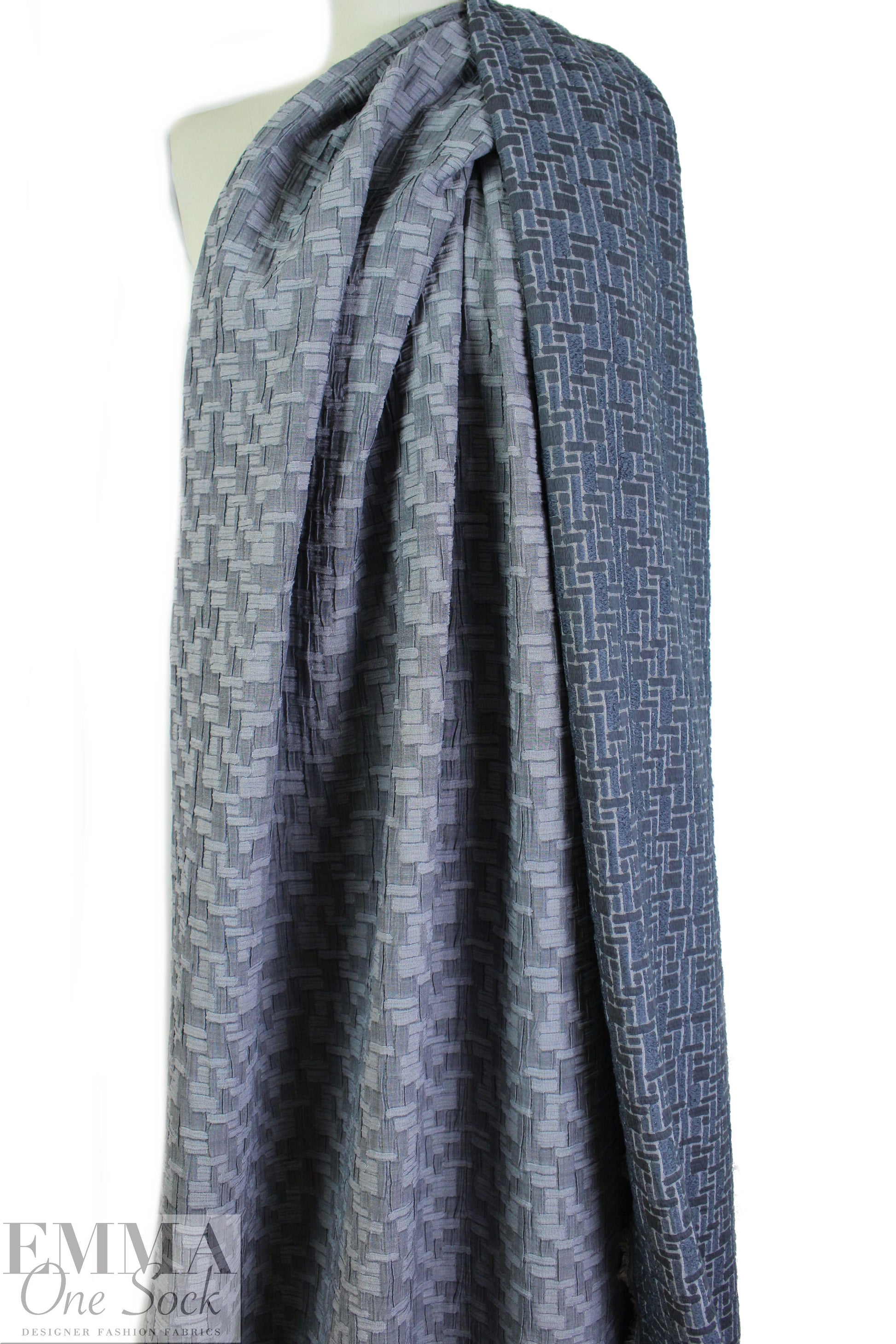 NY designer pewter basketweave texture jacquard knit