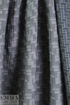 NY designer pewter basketweave texture jacquard knit